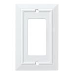 Franklin Brass W35243-PW-C Classic Architecture Single Decorator Wall Plate/Switch Plate/Cover, Pure White