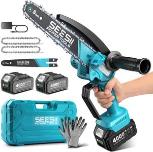 SEESII 8-Inch Cordless Chainsaw – Portable Electric Saw