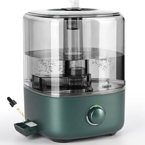 Vankarr Humidificateur d'air pour chambre à coucher, 5 l, à ultrasons, 28 dB, silencieux, avec buse rotative à 360°, augmentation de l'humidité pour chambre d'enfant, bureau, plantes de bébé, vert