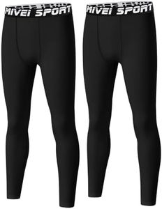 MIVEI Boys Leggings Youth Compression Pants for Basketball Football Kids Sports Tights Athletic Soccer Baseball Base Layer