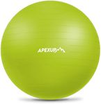 APEXUP Yoga Ball Exercise Ball, Pilates Ball, Anti Slip Stability Ball, Heavy Duty Gym Ball for Fitness, Balance, Core Workout, Physical Therapy (XXL(31"~34") 85cm, Green)