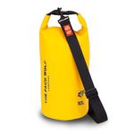 The Pack Wolf Company - Waterproof Dry Bag, Waterproof Backpack with Adjustable Shoulder Strap, Durable Dry Bag for Kayaking, Rafting, Boating and More, Waterproof Bags, 10L, Yellow/Navy