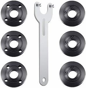 7PCS Angle Grinder Nut Angle Grinder Wrench Kit 5/8-11 Flange Metal Lock Nut for Compatible with Dewalt Milwaukee Makita193465-4 Metabo Bosch Ryobi Black Decker 4.5" 5" Grinder Parts