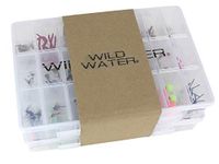 Wild Water Fly Fishing Premium Fly Assortment, 122 Flies with 2 Clear Fly Boxes