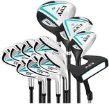 KVV Premium Right Hand Golf Club Set 11-Piece Set for Women, Including Driver, Fairway, Hybrid, 5#-P# Irons, Putter Steel Shaft Regular Flex Golf Clubs, Without Golf Bag