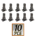 Baluster Swivel Connectors with Set of Screws for Use with 1/2" Hollow Square Iron Balusters - 10 Pack - DHSBC