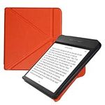 kwmobile Origami Case Compatible with Kobo Libra H2O Case - Slim PU Leather Cover with Stand - Fruity Orange