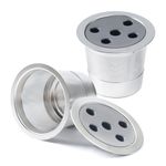 2 Pack Stainless Steel Reusable K Cups for K eurig Supreme & Supreme Plus, Five Hole Universal K-eurig Reusable Refillable coffee pod filter