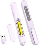 QUI Presentation Clicker Hyperlink Volume Control Wireless Presenter, PowerPoint Clicker RF 2.4GHz USB Presentation Remote Control, PowerPoint Slide Advancer for Mac/PC/Laptop/Keynote