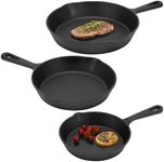 Navaris Cast Iron Skillet - 15/20/2