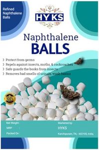 HYKS Naphthalene Balls – Moth Repellent, Fresh Scent, 500g
