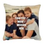 Getagift Personalised Cushion with your own Text/Image/Any Name themed Cushion Cover-Throw Pillow Cover. (40 cm x 40 cm Satin Cushion Cover)