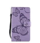 TELETEL Diva Series Butterfly Embossing Pu Leather Flip Wallet Case Cover with Card Holder | Magnetic Closure (Purple) for Apple iPhone 11 6.1 inch