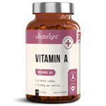 Vitamin A Softgels - 10,000IU High Strength - 400 Capsules (not Tablets) - 13 Month Supply - Contributes to Healthy Skin, Normal Vision, Immune System, Iron Metabolism - Made in The UK by VitaBright