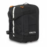 Vincita Voyage B.D.R. 3-in-1 Rear Rack Bag – 37L Backpack, Duffle & Pannier Combo – KLICKfix UniKlip 2.0 Quick Release – Water-Resistant Touring Gear for Folding Bikes. (Black)