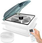 Kohree 14" RV Vent Fan 10 Speed Reversible: 12V Super Quiet RV Roof Vent Fan for Camper Trailer Bathroom, RV Exhaust Fan with Remote Control, Temperature & Rain Sensor, Removable Screen