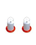 SKK 3 Litre Poultry Plastic Drinker Trough Animal Drinkers for Chicks and Chicken,Duck, Pigeon, Love Birds,Small Birds 2 Pcs