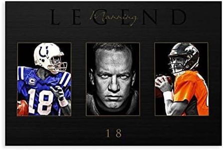 BAVIEN Peyton Manning Poster Football Art Canvas Poster Wall Art Decor Print Picture Paintings for Living Room Bedroom Decoration Unframe:12x18inch(30x45cm)