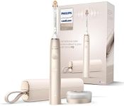 Philips Sonicare DiamondClean Prestige 9900 - Sonic Electric Toothbrush with 1x A3 Premium All-in-One Brush Head and Charging Case in Champagne (Model HX9992/11)