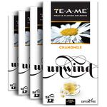 TE-A-ME Chamomile Tea, 100 Tea Bags (4 Boxes x 25 Tea Bags = 100 Tea Bags) | Chamomile Tea | Herbal Tea | Chamomile Tea Bags | Chamomile Tea for Sleep | Chamomile | Herbal Tea Bags | Flower Tea