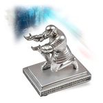 Knight Figure – Kneeling Medieval Knight Sword Letter Opener Stand, Pen Holder Figure, Knight Pen Holder Exclusive Home Accessory, Office Desk Accessory & Knight Gift, Silver