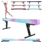 FBSPORT adjustable gymnastics beam for kids 5 heights Adjustable gymnastics High and Low Level balance beam for home Stable Gym Practice Training Equipment