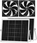 pqins 7.1" Solar Greenhouse Fan 2 P