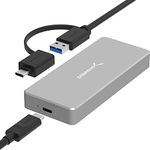 SABRENT M.2 SSD Enclosure, USB C 3.2X2 to NVMe SSD case, External Aluminum M2 NVMe Converter, with Cooling Pad, Fast Data Transfer Docking Station for M Key Only, Supports UASP and Trim (EC-NVME)