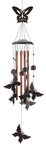 Gardenvy Butterfly Wind Chime, 35" Unique Metal Garden Chimes with 4 Aluminum Tubes for Mom Gifts for Grandma, Bronze