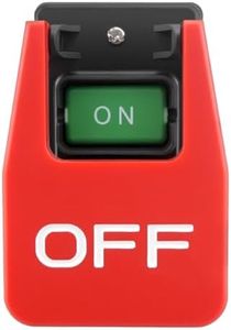 HY56 220V 20A Industrial On/Off Large Pushbutton Knee Paddle Safety Switch Fit for Table saw, for Beach saw, for Wood saw machin, Power Tools, Fast Power Off