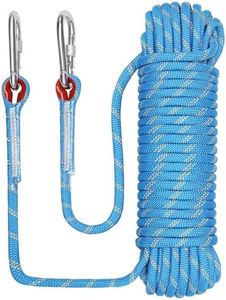 NorthPada 12mm Safety Climbing Rope 65 feet 20 Meters Rock Climbing Rope, Fire Rescue Parachute Rope, Escape Rope, Rappelling Rope Blue