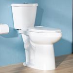 HOMLYLINK 21 Inch Tall Toilets Elongated Toilet Extra High Toilets for Seniors Toilets for Bathrooms Comfort Height Elongated Toilet for Elderly, Two-Piece Dual Flush 1.28 GPF 12” Rough in