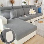 Sofa Hero Covers, Sofa Heroes Couch Covers, Soothing Home Sofa Covers, Soothing Home Sofa Cushion Covers, Magic Sofa Covers for Sectional Slipcovers (Grey, Seat Cover)