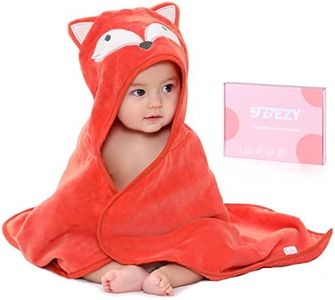 TBEZY Baby Hooded Towel with Unique Animal Design Ultra Soft Thick Cotton Bath Towel for Newborn (Fox)