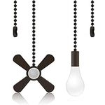 AIIGOU Ceiling Fan Pull Chains With Decorative, 2 Pieces Of Orb Ceiling Fan Chain Extenders 13.6 Inches Fit All Standard Ceiling Fans And Light Fixtures，Pull Chain Extension With Connector.