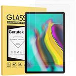 Gerutek 2 Pack Screen Protector for Samsung Galaxy Tab S5e/S6 10.5 inch tablet, SM-T720/T725,SM-T860/865 Tempered Glass Screen Protector [Ultra Clear] [Anti Scratch] [Bubble-Free] for Galaxy S6/S5e