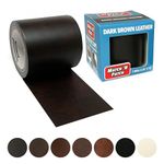 MATCH N' PATCH Realistic Printed Leather Repair Tape - Leather Pattern for Vinyl & Synthetic Repairs, Conceal Rips, Scratches, and Tears, for Furniture Fix & DIY Crafts, 15ft x 2.25" Roll, Dark Brown