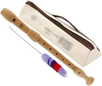 Music Recorder Instrument,Beginner Adult GermanBaroque Alto Recorder, 8-Hole Wooden Professional Playing Flute Instrument, Storage Bag + Cleaning Stick + Lanyard, Primary Color