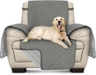 Utopia Bedding Sofa Cover 1 Seater Non Slip Reversible Sofa Slipcover, Water Resistant Sofa Slipcovers for Pets with Elastic Strap, (Gray)