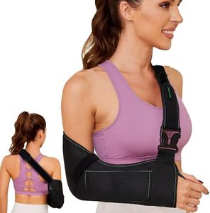 KONSEDIK Arm Sling Shoulder Injury Immobilizer for Men&Women,Medical Sling with Shoulder Pad for Rotator Cuff Injury,Support Brace for Arm,Wrist, Elbow,Clavicle Fracture Post-Surgery(Medium)