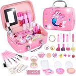 Kids Makeup Sets for Girls, Children Real Washable Make up Starter Kit, Princess Pretend Play Makeup Girls Toys with Cosmetic Bag, Christmas Birthday Present for 3 4 5 6 7 8 9 10 Years Old Girls