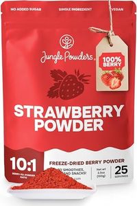 Jungle Powders Strawberry Powder 3.5 Ounce Bag Freeze Dried Strawberry Powder Dehydrated Strawberries Flavoring Additive Free Strawberry Extract For Baking Dry Strawberry Berry Fruit Powder Smoothies