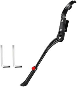 FOXNSK Bike Kickstands, Adjustable Support Aluminum Alloy Kickstand for 24-29 Inches Bike Side Stand Support Kickstand for Mountain Bike, Road Bike (Extended Version)