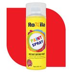 ROXILA® Multipurpose Red Paint Spray | DIY, Quick Drying with Gloss finish for Wood, Metal, Plastic, Wicker, and More - 400ML (SIGNAL RED)