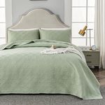 Qucover Green King Size Bedspread, 