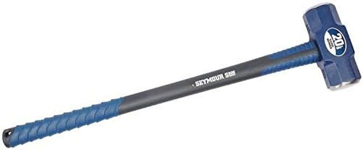 Seymour 41835 20 lb Sledge Hammer - Spiral Anti-Slip Grip & Overstrike Protection - Fiberglass 36" Handle