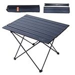 Nice C Camp Table, Small Table, Camping Table Outdoor, Portable, Roll Up Aluminum, Folding Ultralight Compact with Carry Bag for Beach, Indoor, Office (Medium)