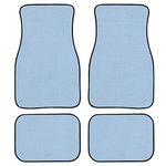 Dreaweet Light Blue Car Floor Mats Set Floor Carpets 4 pcs No Slip Waterproof Car Mats Auto Accessories