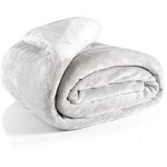 EHC Fleece Blanket Sofa Bed - King Size Cozy Blanket for Bed Fluffy Soft Large Throw, Cream, 220x240cm