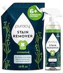 Puracy Laundry Stain Remover Refill - Powerful Plant-Based Stain Treater for Removal of Fresh & Set-In Stains - Carpet Stain Remover, Baby Stain Remover, Stain Remover Laundry, 16oz Spray+48oz Refill